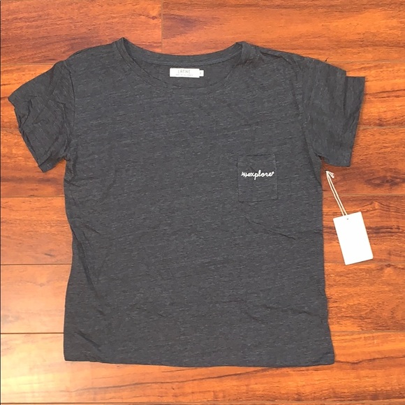 EXPLORE GREY POCKET TEE SIZE MEDIUM. NWT!! - Picture 2 of 5